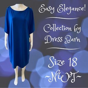 Collection by Dress Barn Women’s Royal Blue Beaded Dress NWT